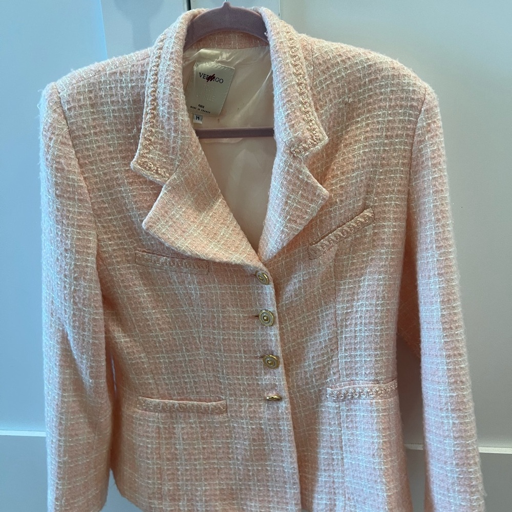 Vertigo Paris Women's Pink Tweed Blazer
